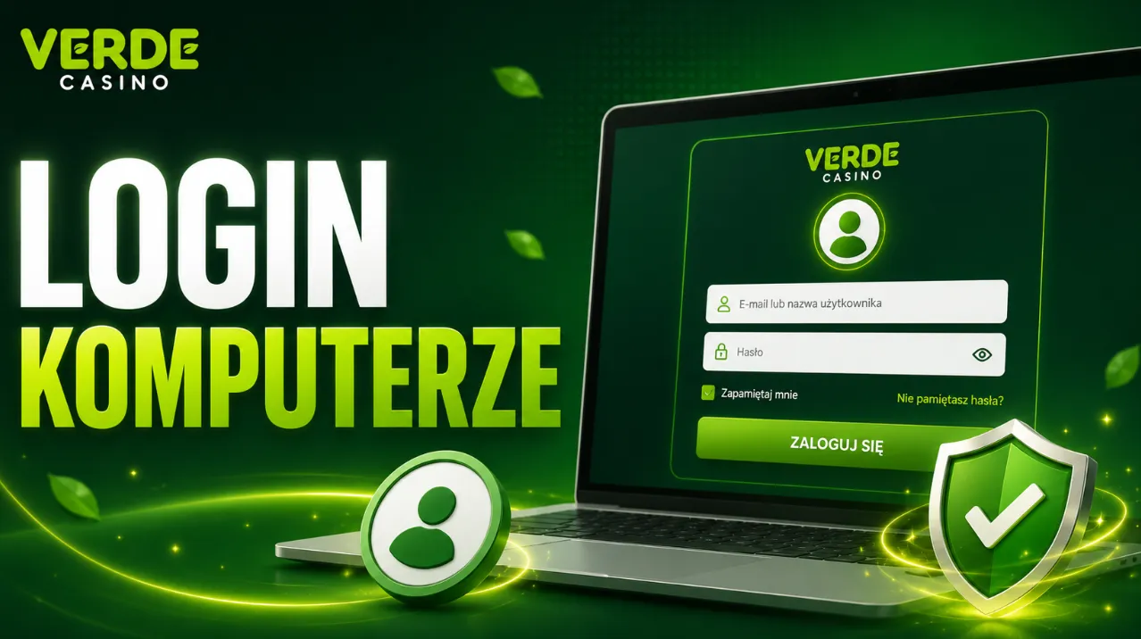 Verde Casino login na komputerze