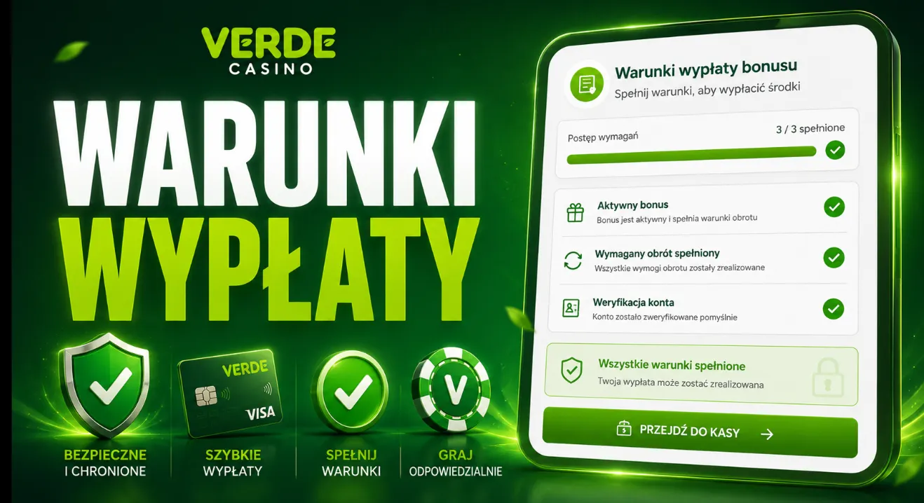 Warunki wypłaty bonusu w Verde Casino